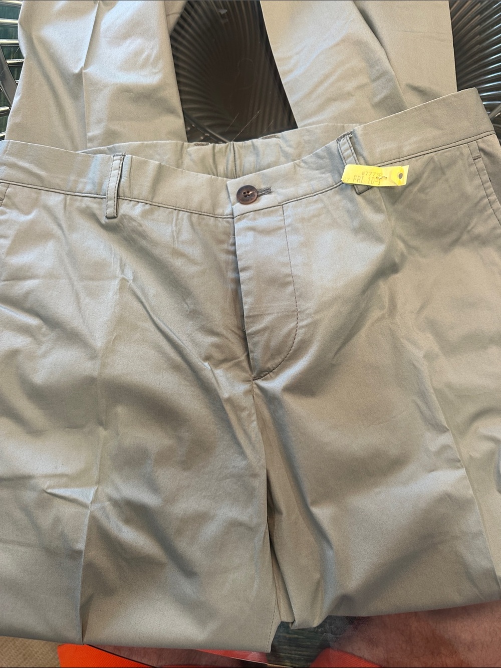 Etro Men's cotton stretch Chinos in Light Green